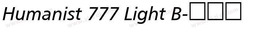 Humanist 777 Light B字体转换